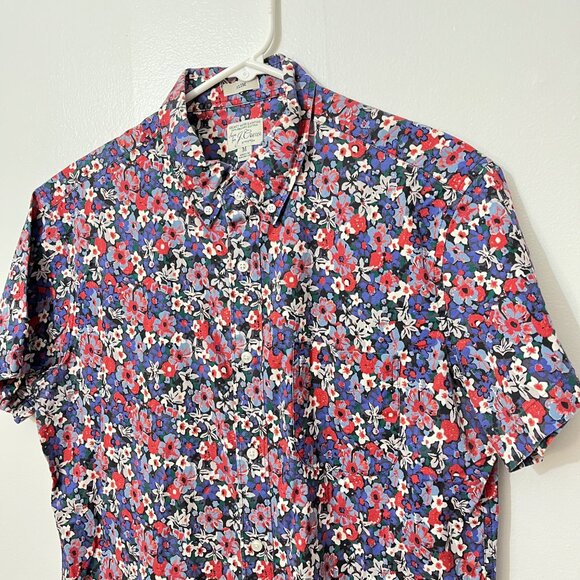 J.Crew Mens Slim‎ Fit Floral Button-Down Shirt Size M - Picture 3 of 6